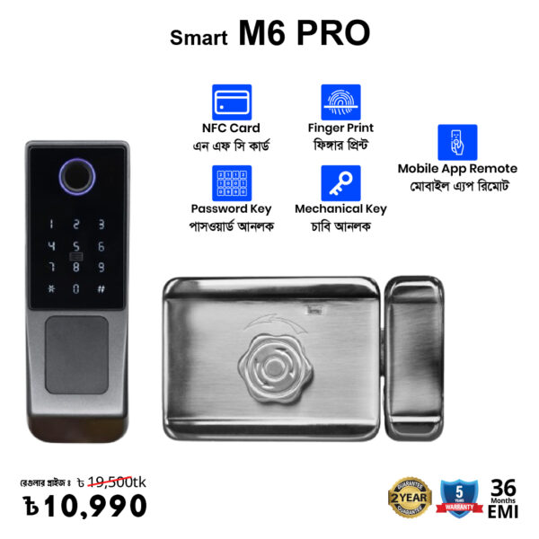 M6-Pro Smart Door Lock- SMART M6 PRO Double Sided
