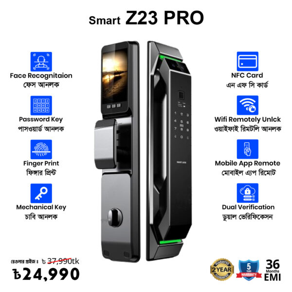 Z23-Pro-(Black-Color) Smart Door Lock- Z23 PRO